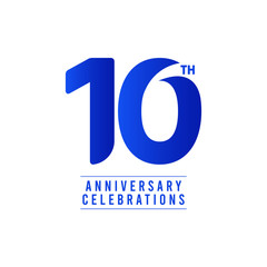 10 Th Anniversary Celebrations Vector Template Design Illustration