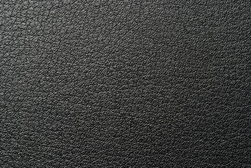 Texture of artificial leather, black, close-up