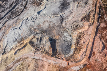 Open pit mine - aerial view
