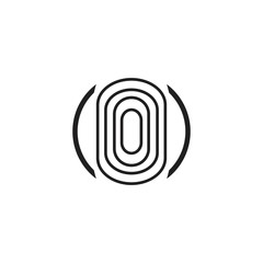 Fingerprint line design vector illustration.