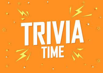 Trivia Time, poster design template, game banner, vector illustration