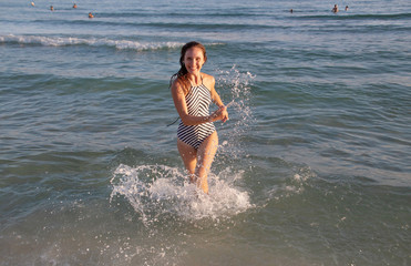 woman in bikini on beach
