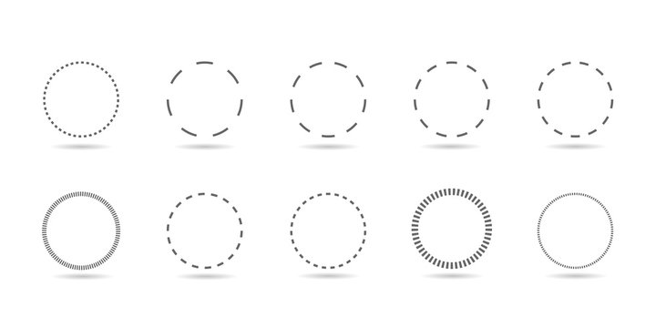 dotted line circle set