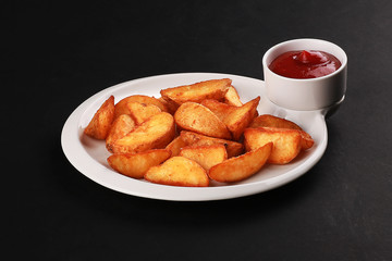 fried sausage on plate