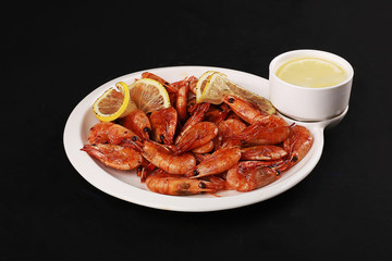 shrimps on a plate