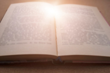 An open old book. reading, literature.