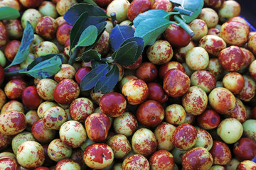 Piles of winter jujube