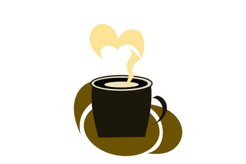 coffee Cup on a saucer with a pleasant aroma