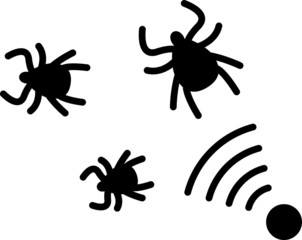 Repellent ticks icon, vector illustration