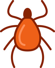 Tick icon insect icon, vector illustration