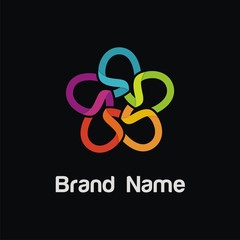 abstract of colored ribbon star