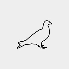 bird icon vector illustration and symbol for website and graphic design