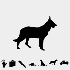 dog icon vector illustration and symbol for website and graphic design