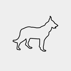 dog icon vector illustration and symbol for website and graphic design