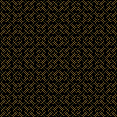 Stylish background in gold color. Geometric seamless pattern background. Simple graphic print. Vector repeating line texture. Modern swatch. Square grid. Trendy hipster sacred geometry