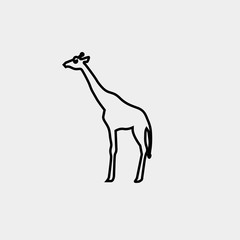 giraffe icon vector illustration and symbol for website and graphic design
