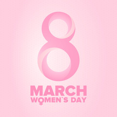 Happy Women’s Day. International holiday of female solidarity, which is celebrated on March 8. Women's rights, girl power. Female sign. Poster, card, banner and background. Vector illustration
