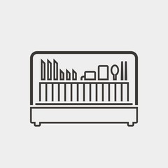 piano icon vector illustration and symbol for website and graphic design
