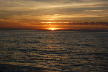 sunset over the sea
