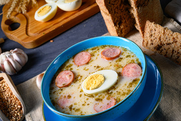 Easter in Polish: sour flour soup for Easter breakfast (Żurek)