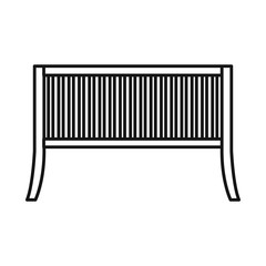 Vector design of bench and furniture icon. Graphic of bench and seat vector icon for stock.