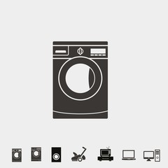 washing machine icon vector illustration and symbol for website and graphic design