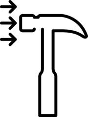 Indestructible icon, vector line illustration