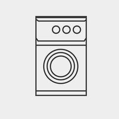 washing machine icon vector illustration and symbol for website and graphic design