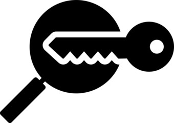 keyword icon, vector line illustration