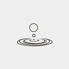 Fototapeta na wymiar water drop icon vector illustration and symbol for website and graphic design
