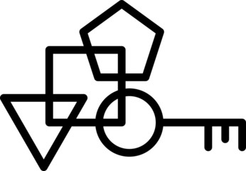 keyword icon, vector line illustration © Graphic&Illustration