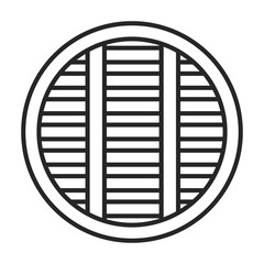 Ventilation grate vector icon.Outline,line vector icon isolated on white background ventilation grate.