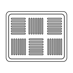 Ventilation grate vector icon.Outline,line vector icon isolated on white background ventilation grate.