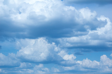 Huge and very beautiful clouds against the blue sky
