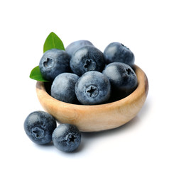 Blueberries on the plate.