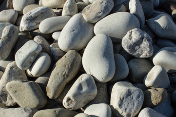 Gray river large stone as background