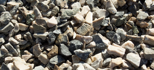 Gray and white river stones as a background