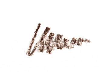 Eye liner pencil stroke on white background - Image