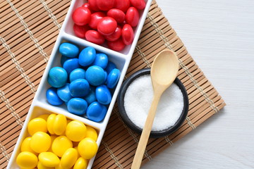 colorful candies with a lot of flavor