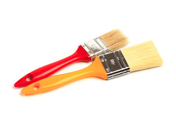 set of paint brushes  isolated on a white background - Image