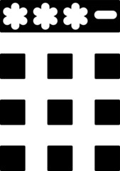 password Icon, vector line illustration