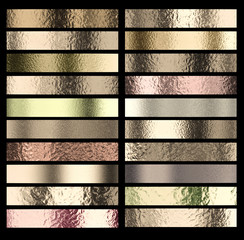 collection of gold-colored textures with different textures and sizes