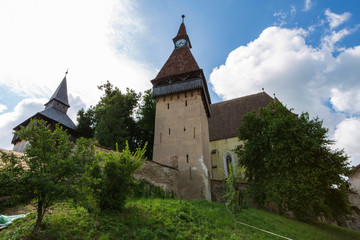 Biertan,Romania,7,2019; Saxon village with fortified church