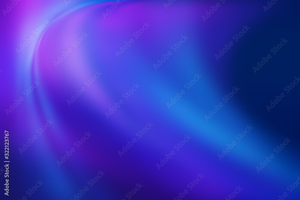 Poster Abstract gradient background. Ultraviolet glow on a dark abstract background. Empty wallpaper template
