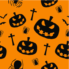 Seamless pattern with Halloween background