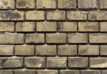 Old grunge brick wall pattern, close up