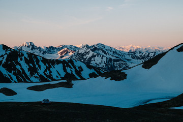 Snowy mountain in Alaska