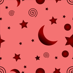 Abstract pattern of star background.  Seamless pattern.