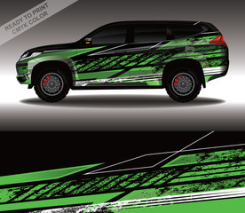 Car wrap decal design vector, custom livery race rally car vehicle sticker and tinting.