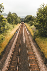 Fototapeta na wymiar ligne de chemin de fer, train